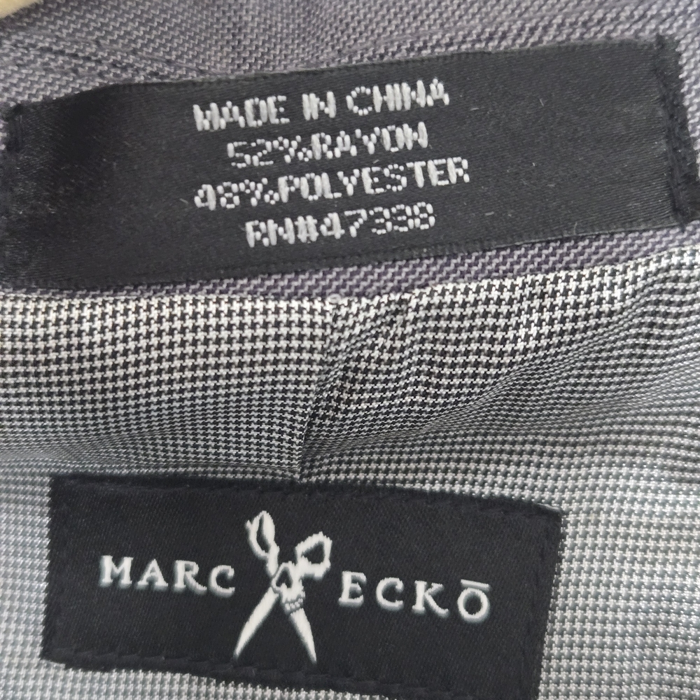 Marc Ecko Gray Blazer Size Button Front Size 44r - image 2